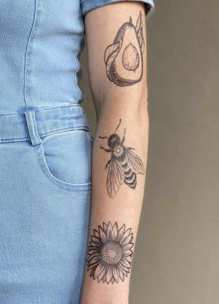 Sunflower Temporary Tattoo