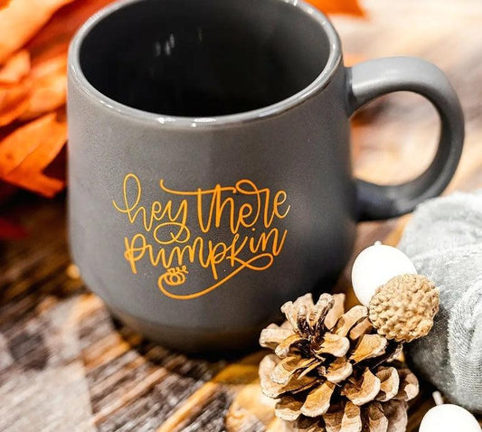Hey There Pumpkin Dark Gray Mug