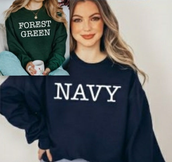 You Are Enough Navy Blue or Forest Green Unisex Crewneck  Sweatshirt