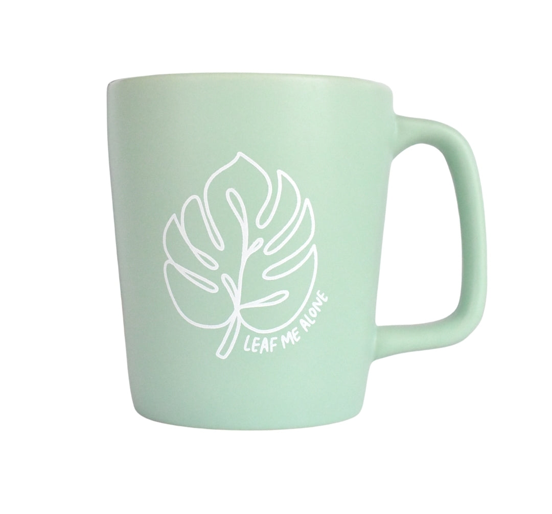 Leaf Me Alone Monstera Leaf Mugs