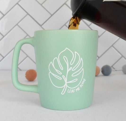 Leaf Me Alone Monstera Leaf Mugs