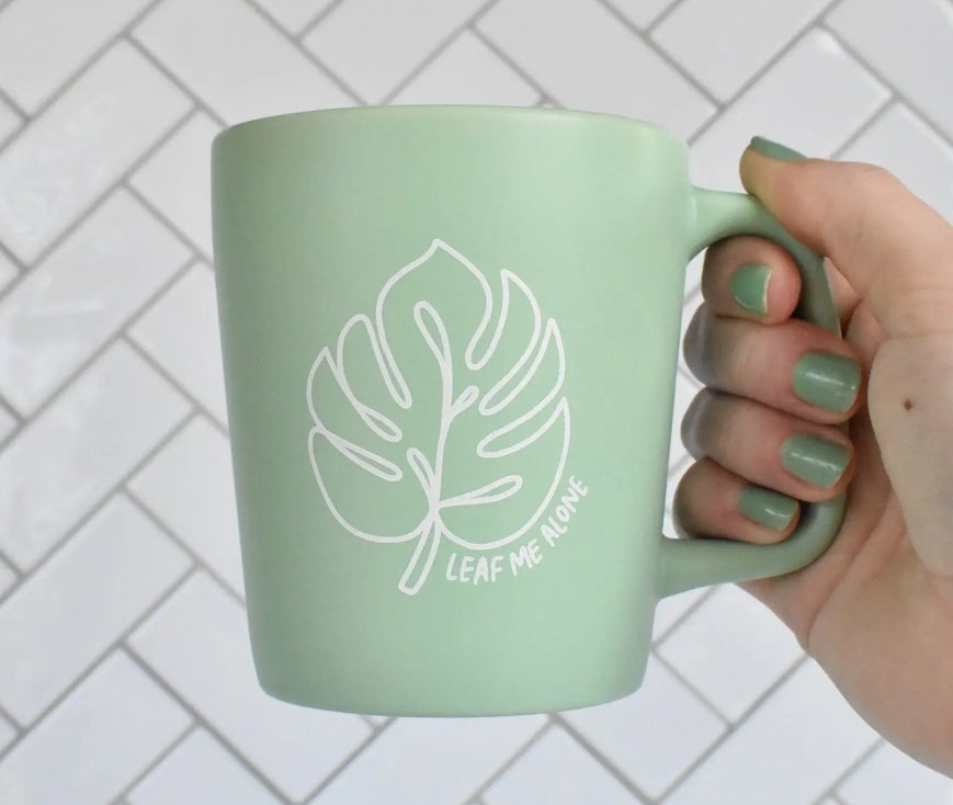 Leaf Me Alone Monstera Leaf Mugs