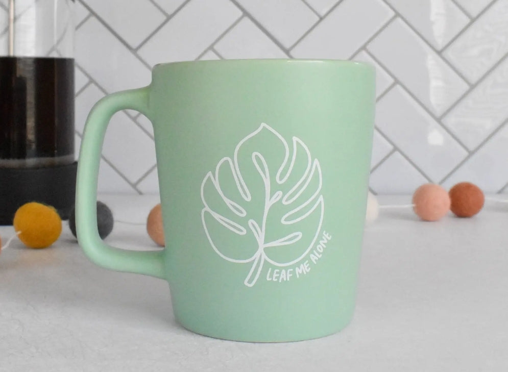 Leaf Me Alone Monstera Leaf Mugs