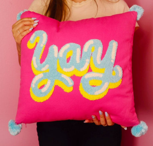 YAY Square Hook Pillow