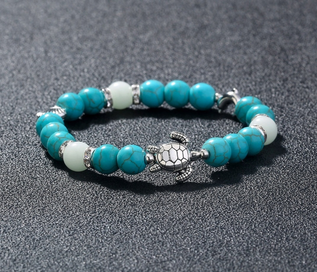 Turquoise Glow in the Dark Stone Bracelet