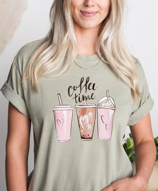 Coffee Time Sandstone Comfort Colors Unisex Tshirt