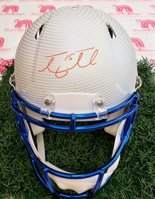 TIM TEBOW Signed Full Size Hydro Dipped Helmet Beckett Certified