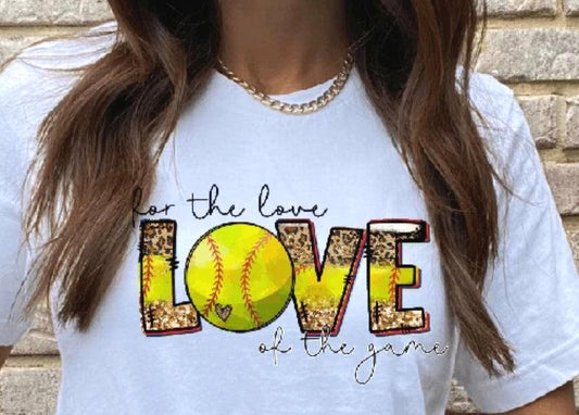 For The Love Of The Game Softball White Unisex Tshirt